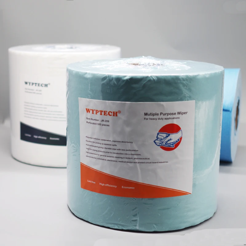 Light Weight Reusable Non woven Jumbo Roll Towel Perforated Industrial Wiper Roll