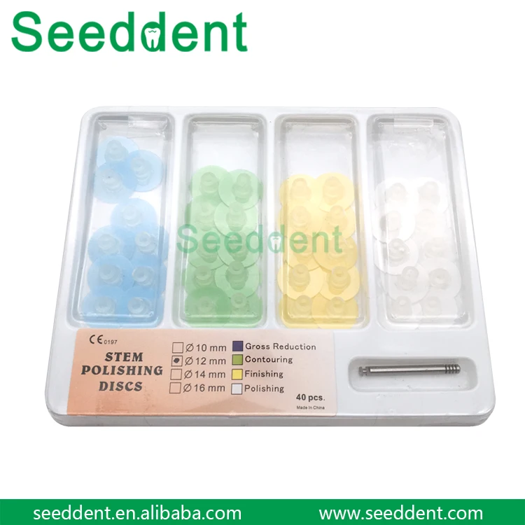 Diameter 12mm Dental STEM Polishing Discs for Gross Reduction/Contouring/Finishing/Polishing