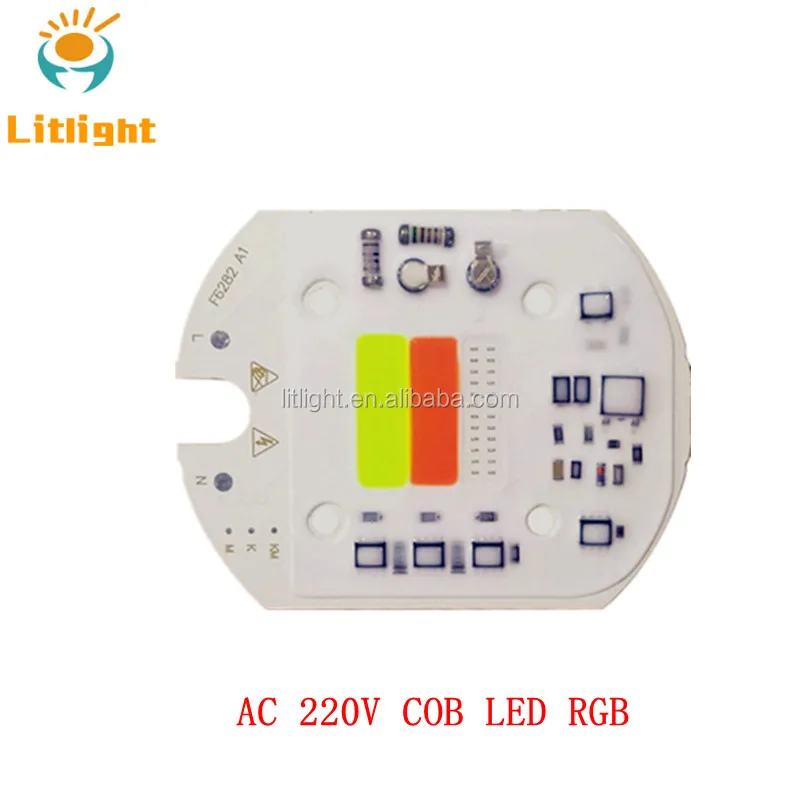 High Power Driver on Board 30watt Red Blue Green Driverless 200V-240V AC 220V 230V cob led chip 30W RGB driver-less free solder