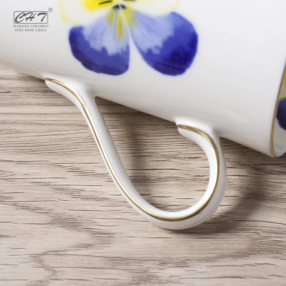 fine bone china gold black funny designs mugs restaurant plain with gift box custom logo sublimation creative for cappuccino