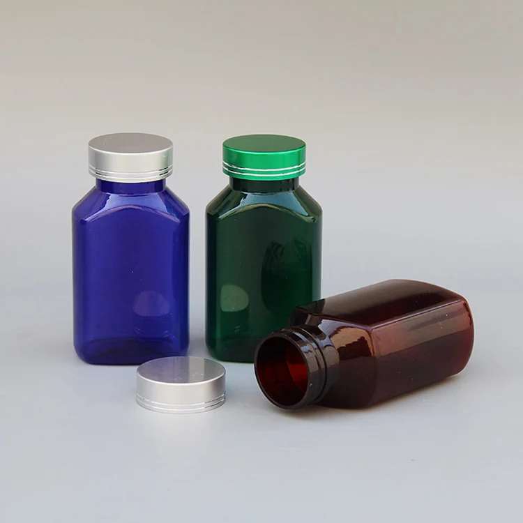 Wholesale Plastic 150ml Food Sealed Capsule Tablet Square Transparent  PET Container