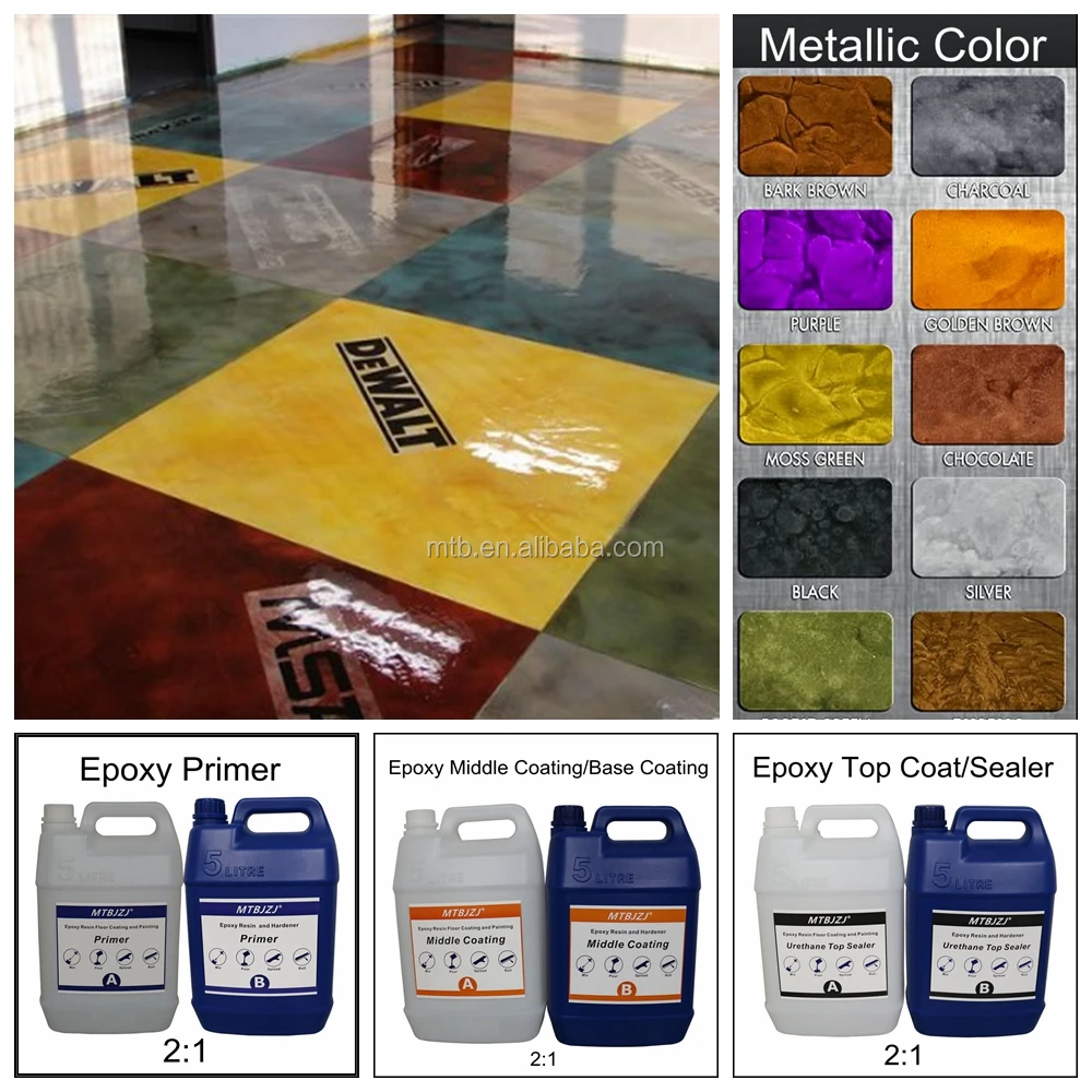 Metalic Epoxy Resin for Foor Coating Epoxy Primer Clear Epoxy for Top Coat
