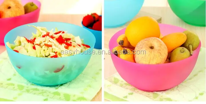 
factory OEM cheap plastic transparent salad bowl 