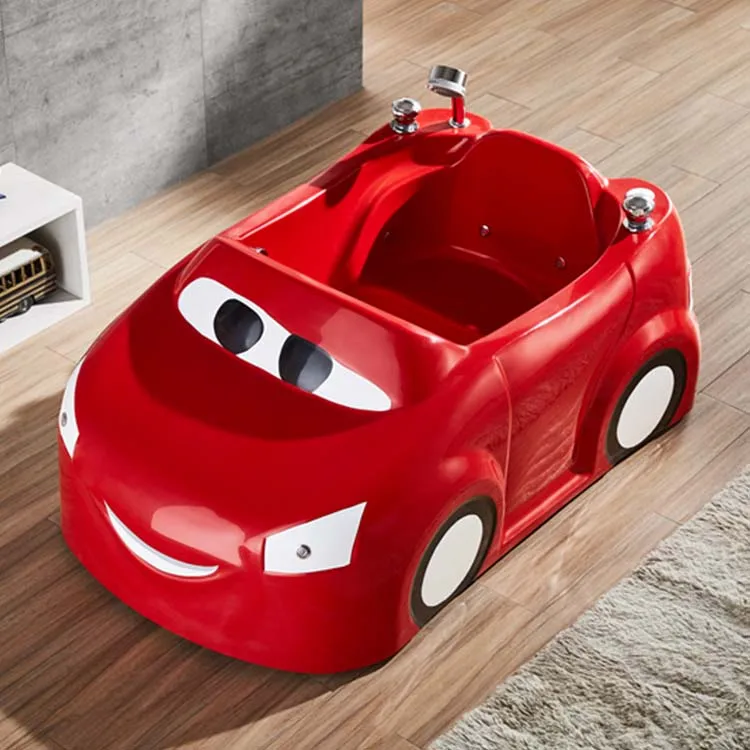 K-532C Red car shape small portable freestanding used bathtub for children sale, baby wash tub