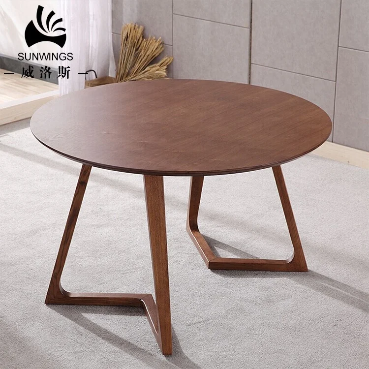 European Nordic Dining Room Furniture Dining Table Set Modern Home Furniture Traditional Chairs Design Round Wooden with 4 6