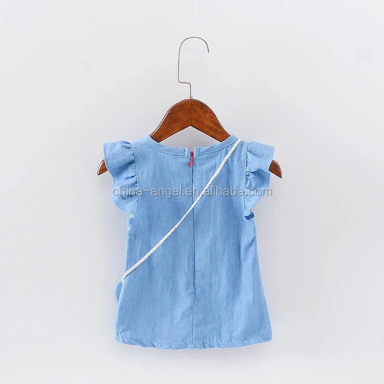 Новое летнее платье для маленьких девочек, детская одежда, джинсовое платье
