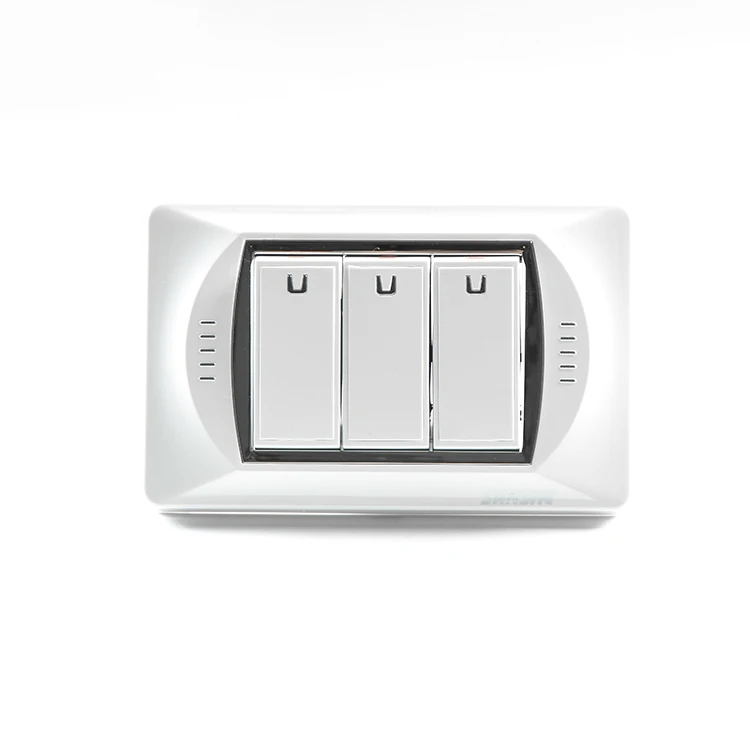 SANSHE White PC Material Electrical 16A 250V Wall French standard switch and sockets