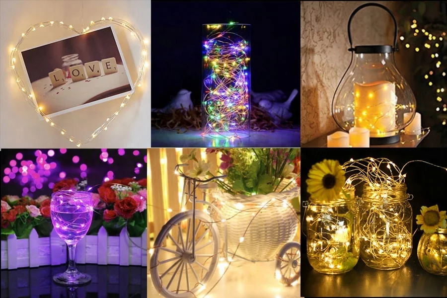 led Bicycle string light Copper Wire Flexible String Light for Christmas Decoration