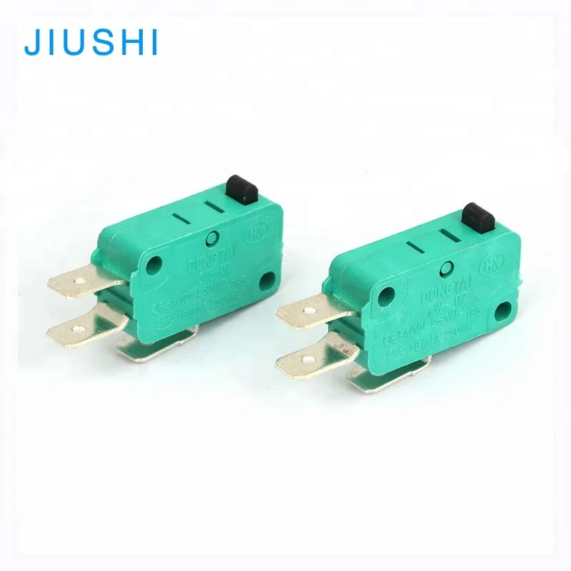 Kelly KW3-OZ 3 pins  push button type micro switch 5A/10A 250VAC T85  limit switch green KW7