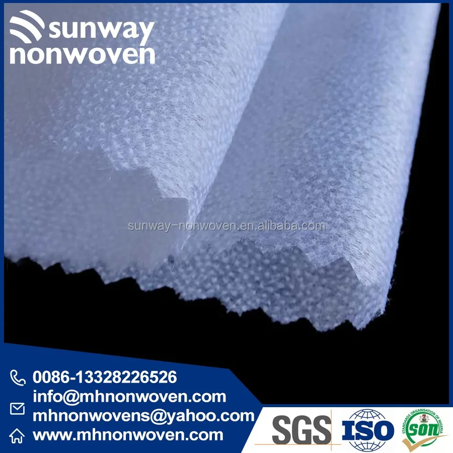 Gum Stay Interfacing Fabric Nonwoven Fusible Interlining 1025hf