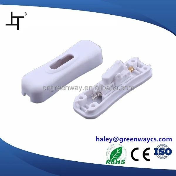 transparent color slim inline switch pull cord switch for floor lamps