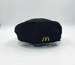 Custom Size Black Embroidery Logo Polyester Adults Uniform Beret Cap