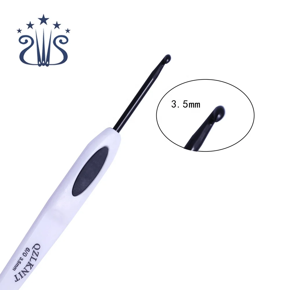 QZLKNIT 8pcs Knitting Needles Set Aluminum Crochet Needles Plastic Crochet Hook Set