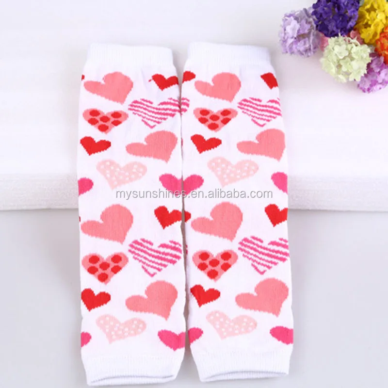 Fashion Valentine Baby Leg warmer Pink Black Toddle Leg warmers Heart Printed Infant Leg warmer For Baby Girls Boys