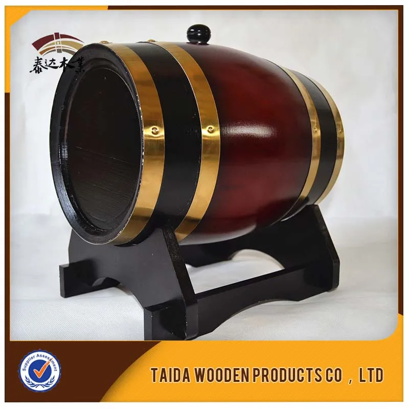 Customized 5 Inch Barrel Shaped Piggy Bank Wooden Money Box Safe For Kids & Adults