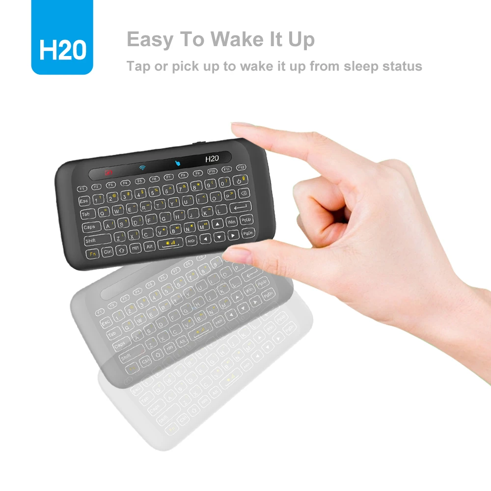Acemax H20 mini keyboard and touchpad remote IR learning function Power button and backlit