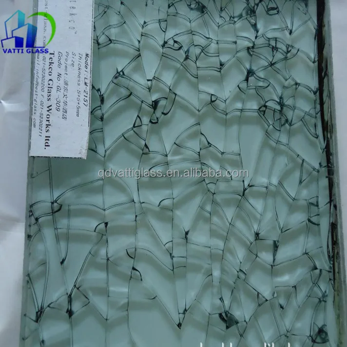 Hot sale 6mm-12mm decorative broken glass table as your demand