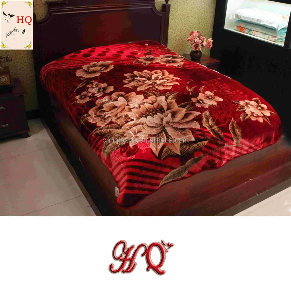 
new design Super Soft Plush Custom Printed Luxury Raschel Blanket 