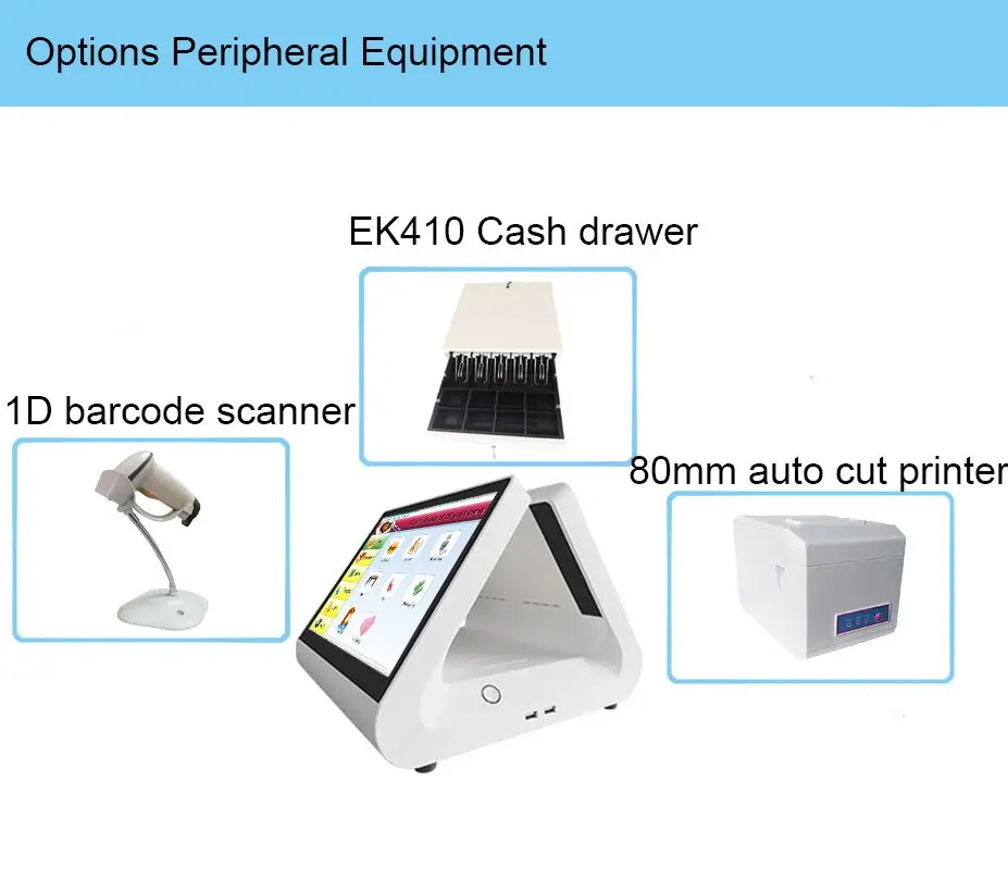 12 inch touch screen pos terminal restaurant small pos all in one system cheap pos system for retail