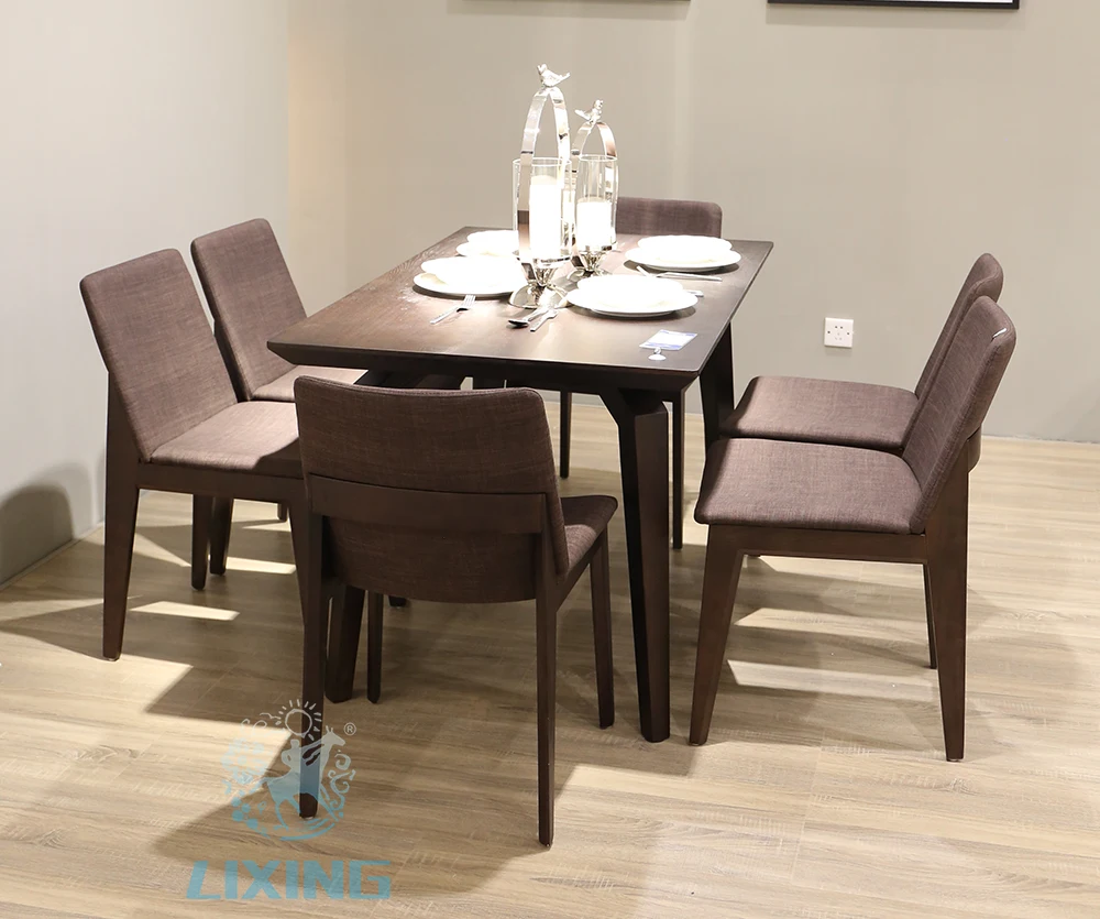 
modern design 6 Seats restaurant Wooden Dining Table and Chairs 