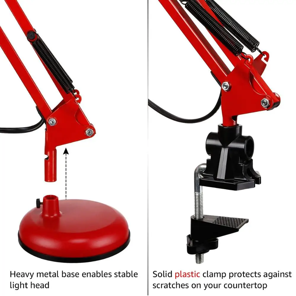 
metal swing arm excavator desk lamp double arm H8001T 