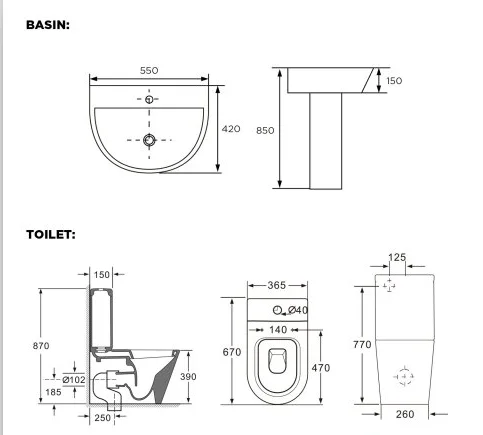 
Toilet and Pedestal Basin Suite Ceramic Bathroom Wash Down Contemporary JCBS-001 Jincheng 3 Years Floor Mounted CN;HEB Modern 