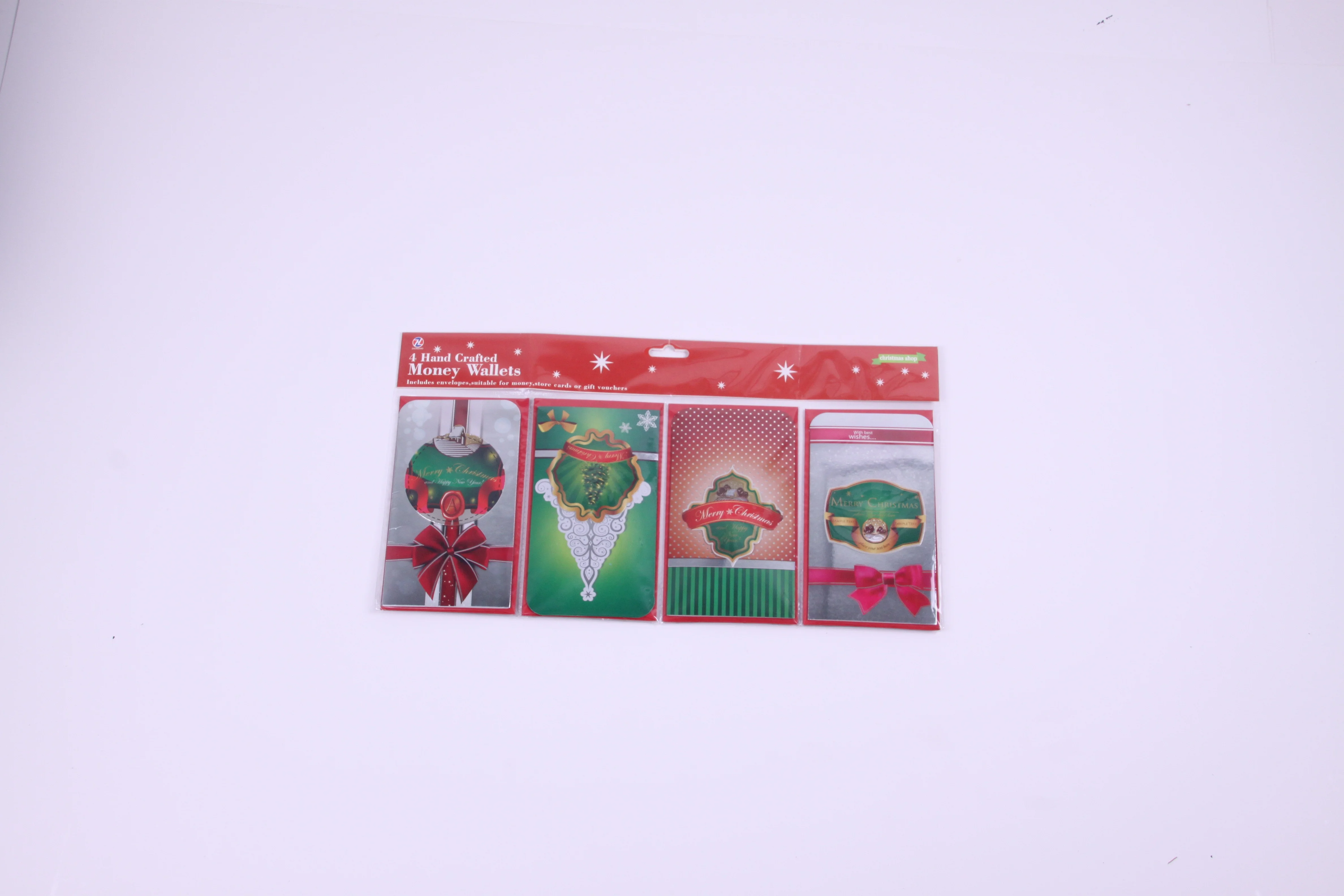 Wholesale happy  new year Santa Claus snowman Christmas card greeting cards pack money card