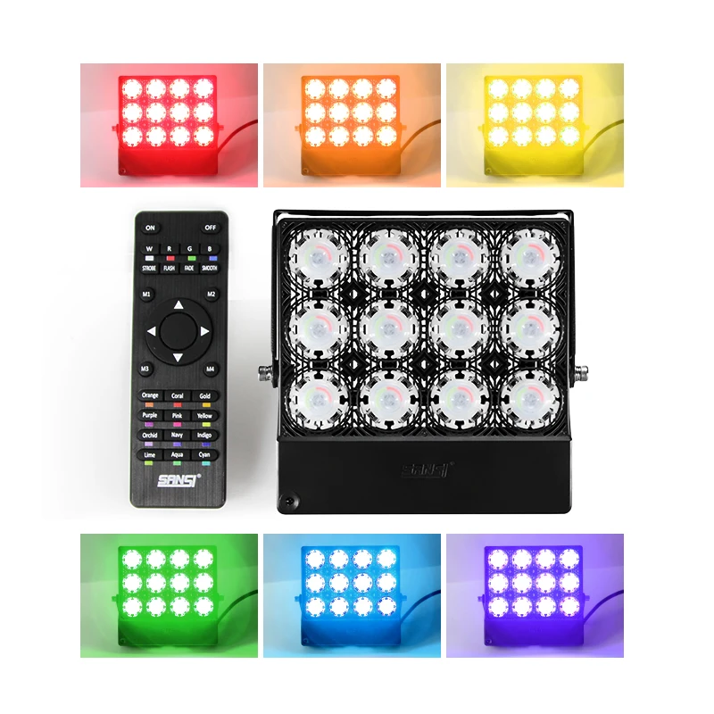 SANSI LED Ceramic Heat Sink Stage light  remote controlled 50W 30W 70W 100W RGB LED  Flood Lighting with Controller