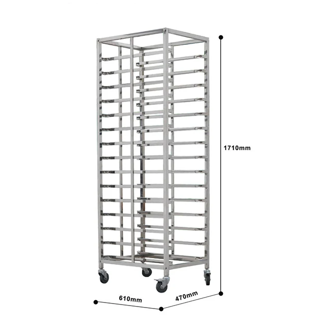 Knocked down hotel restaurant kitchen stainless steel bakery trolley