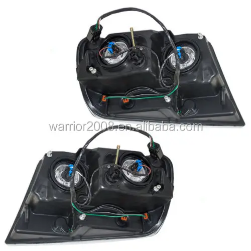 55155129AF 55155128AF HeadLamp headlight for Jeep Grand Cherokee with Park Lamps - Smoked Bezel 2002-2003