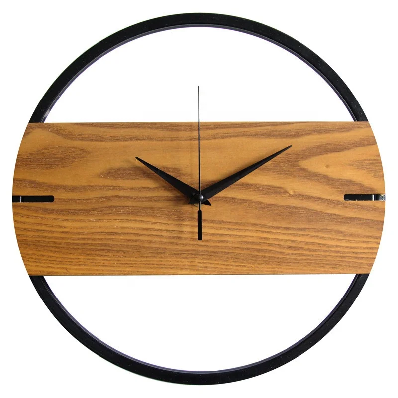 
Modern Solid Wood Round Circular Environmental Protection Decoration Wall Clock 