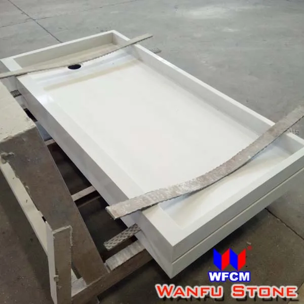 White quartz shower tray bath tub shower base