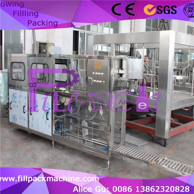 
single line QGF-100 Gallon bottle filling line/machine/unit with one decapping head 