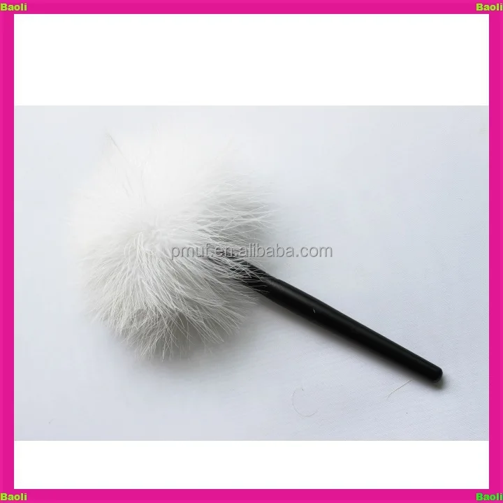 Baoli high quality marabou feather wooden forensic brush wholesale