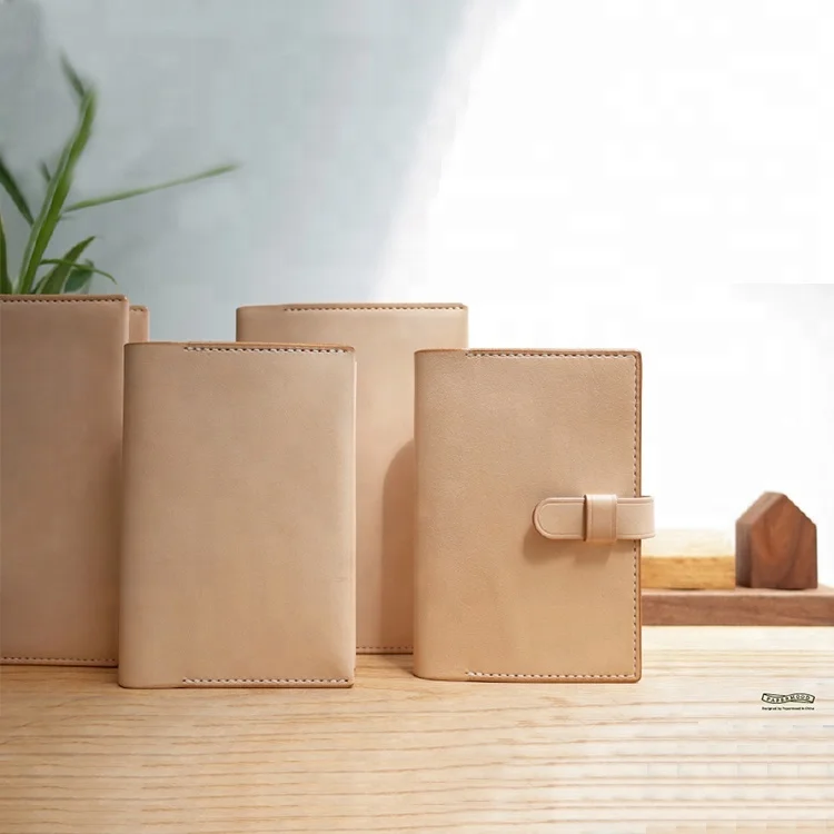 custom planner books pu leather book cover coat a6 b6  dotted grid tomoe river paper one day one page  journals with buckle