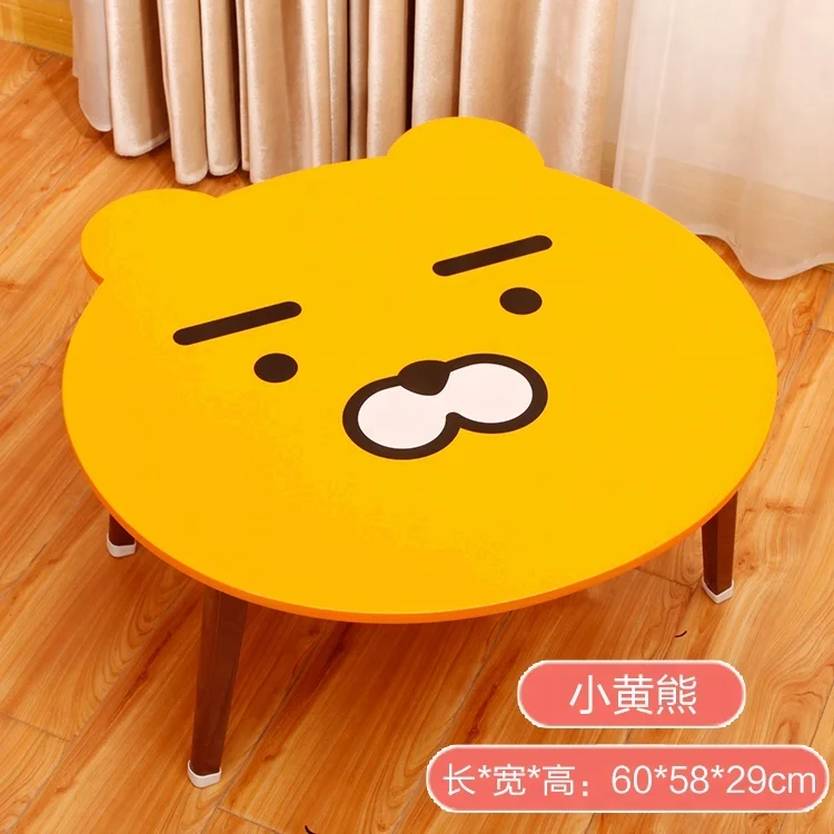 
Colorful cartoon table kids study dinning children table for kindergarten preschool with 4 removable legs 