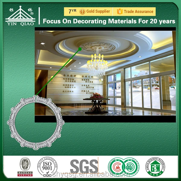 For living room gypsum plaster decorative molding ceiling centre ceiling rose
