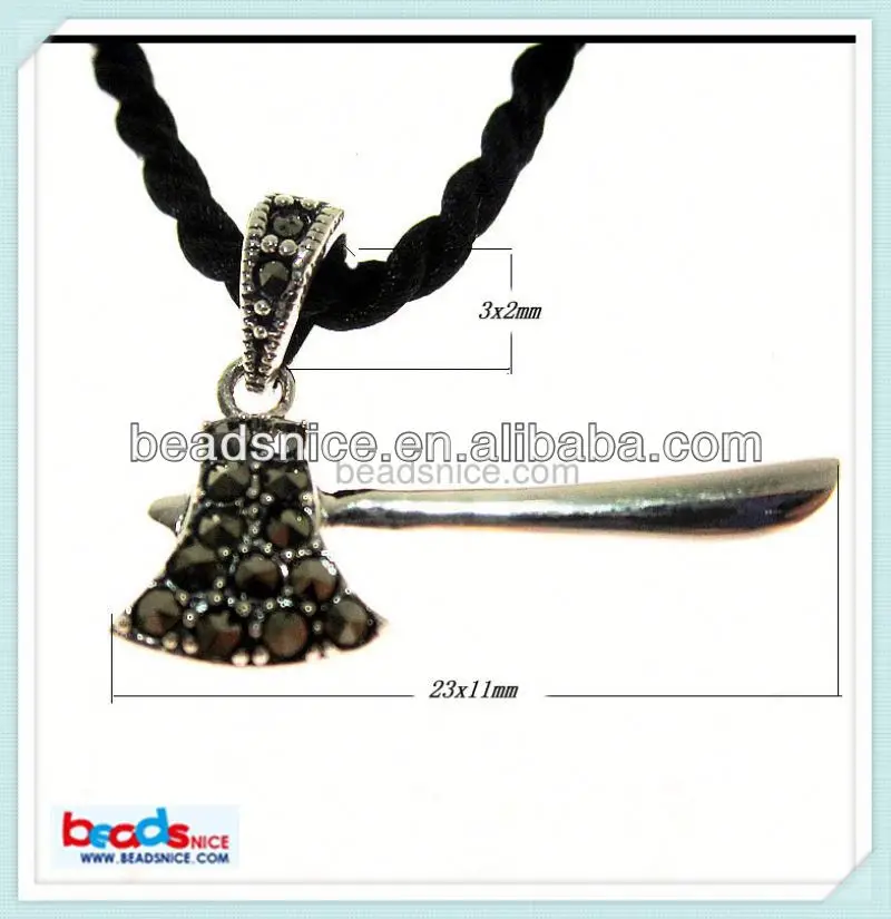 Beadsnice ID 27210 Marcasite pendant on Thailand sterling silver hatchet shape large cross pendants costume jewelry