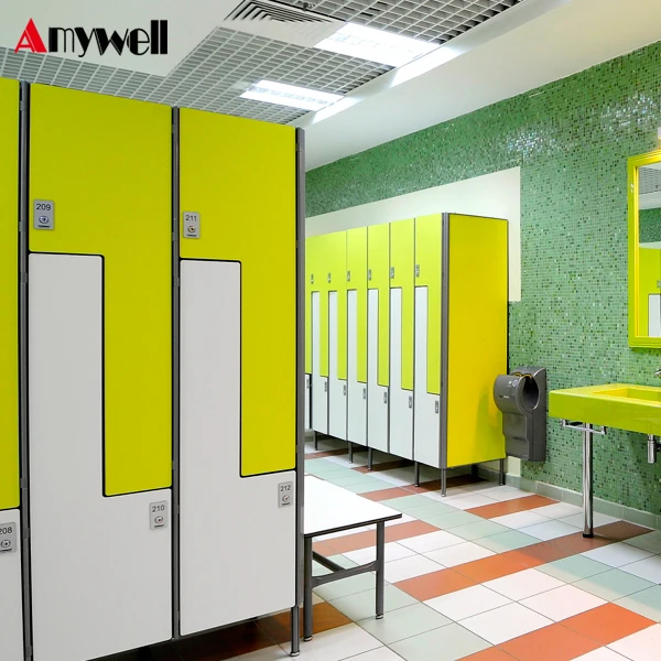 Amywell Высокое качество 12 мм z-образный formica hpl водонепроницаемый шкафчик