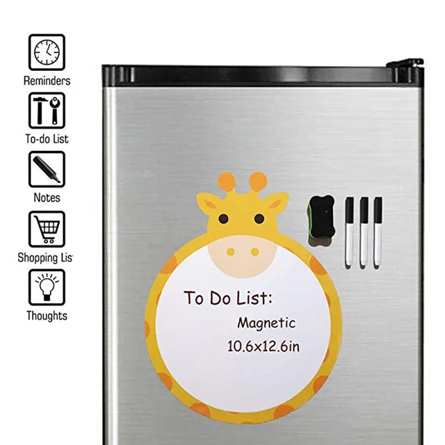 Custom Lovely Animal Writable Fridge Magnet Magnetic Dry Erase Whiteboard Stick on Fridge