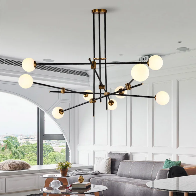 
Contemporary new staircase glass beaded chandelier for restaurant home 