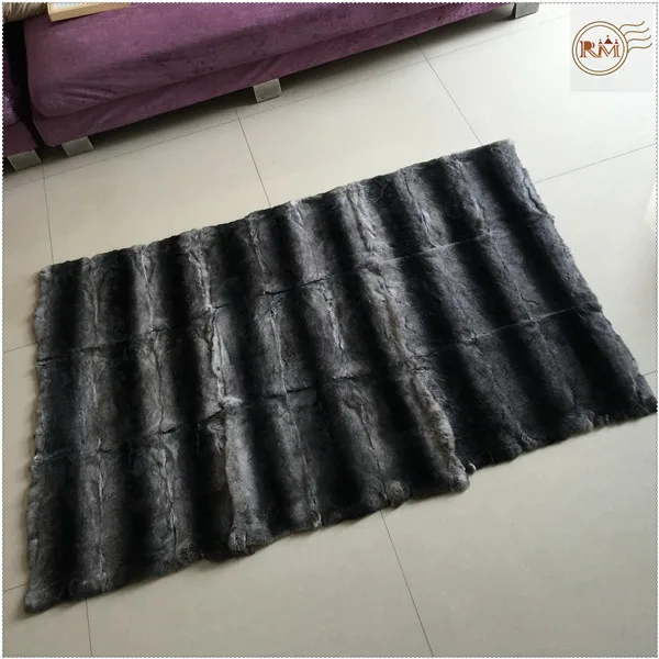 Подлинный коврик из меха шиншиллы кролика рекс