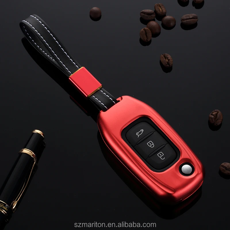 
Silver Color Metal Alloy Cover For Clio Kangoo Modus Megane 3 Button FOB remote key shell case 