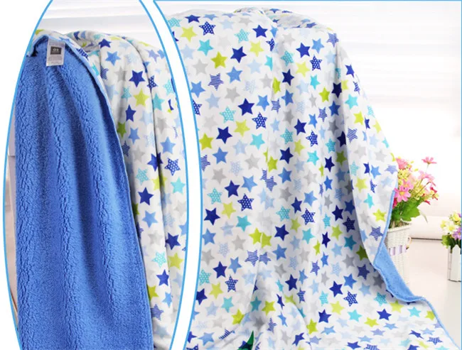 Amazon Best Selling Soft and Comfortable Cute Cartoon Print Flannel Baby Blanket