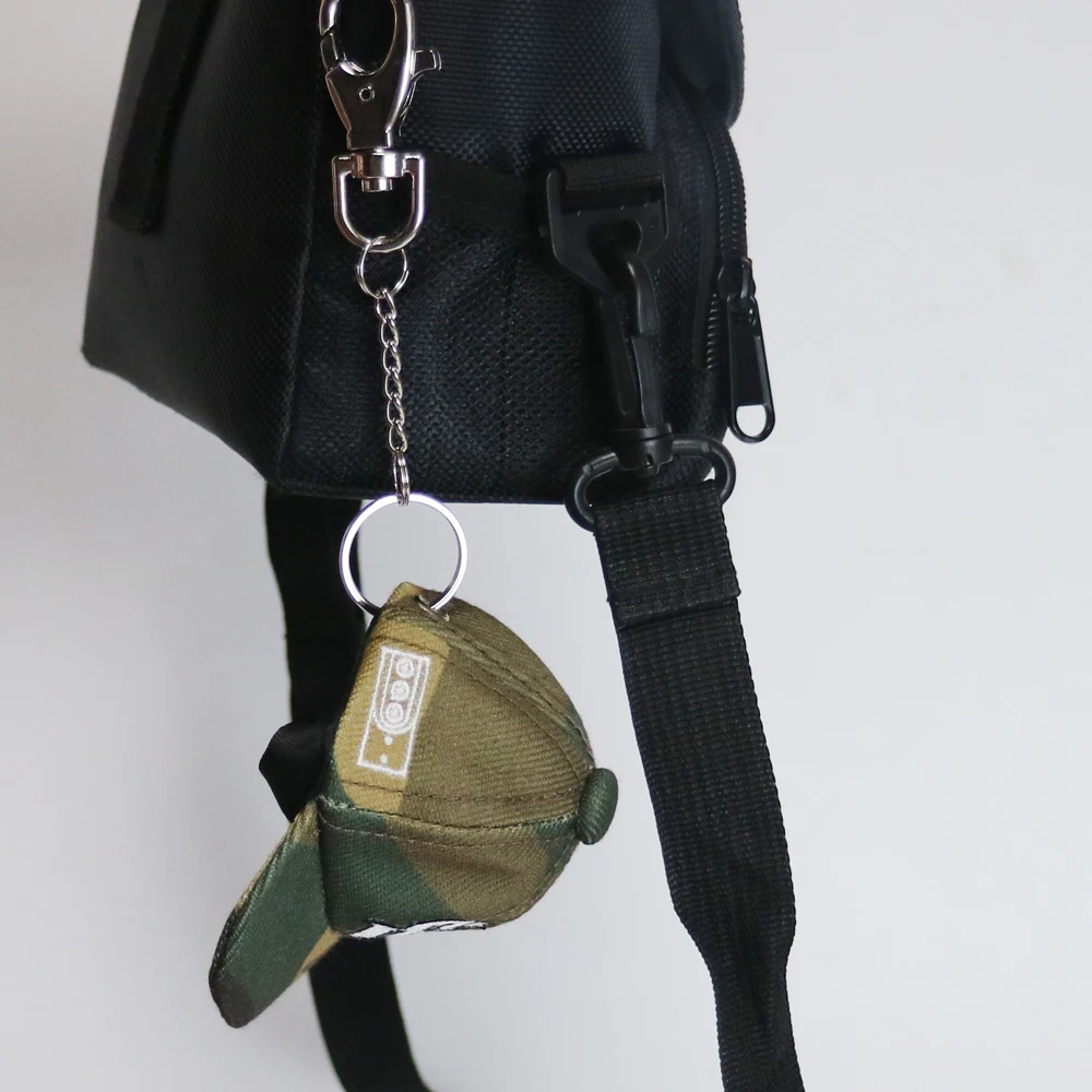 Christmas Gifts Cheap personalized unique cool designer custom hat shape keychains with logo