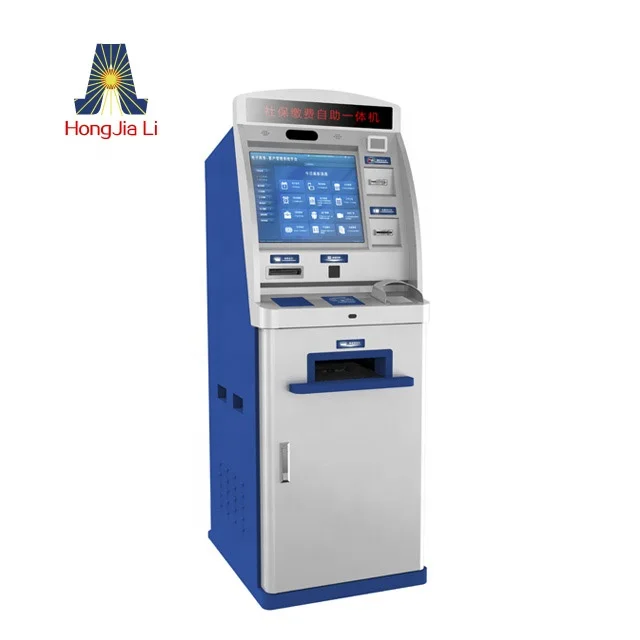 atm bank and cash machine kiosk with cash deposit/acceptor payment terminal