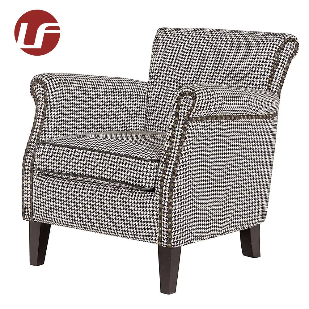 Modern design fabric single person settee cheap 1 seater sofa with armrest