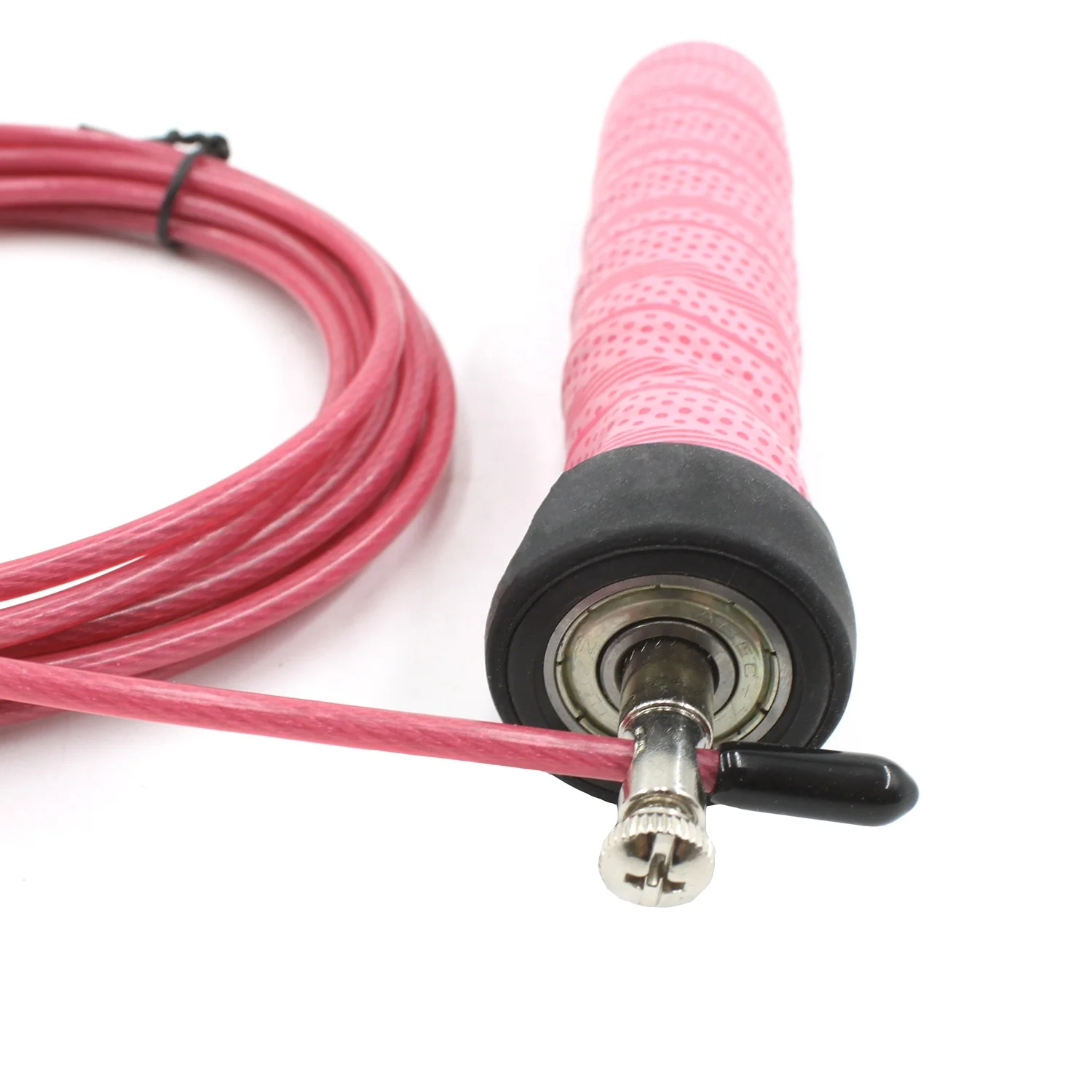 Custom Logo Adjustable Steel Wire Sweat handle Smooth Bearings Speed Jump Rope