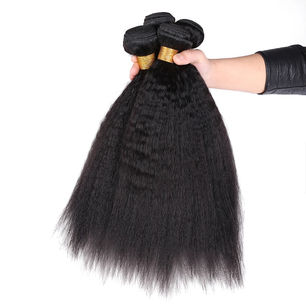 Hair Expo Mall Wholesale Chinese Kinky Straight Human Hair Extension Virgin 7A Hair