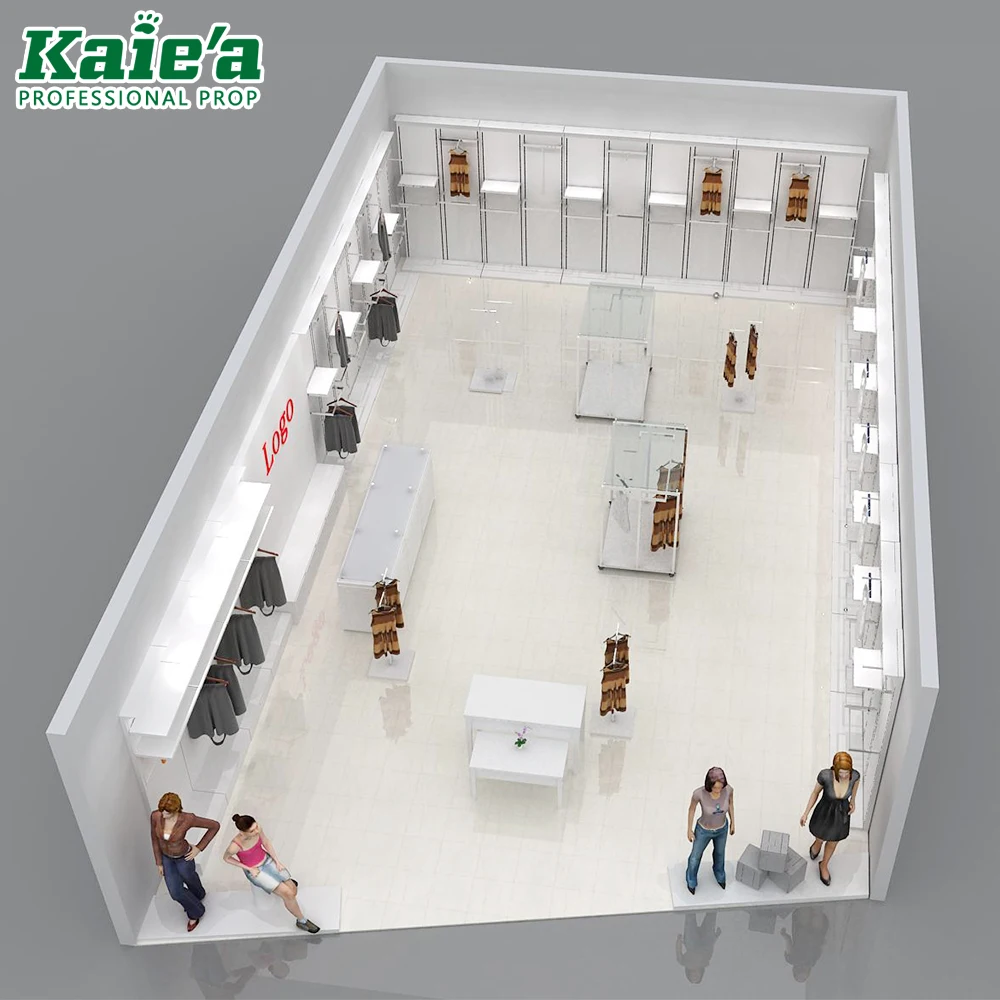 China fashion ladies garment shop names interior design clothes showroom cloth shop interior design